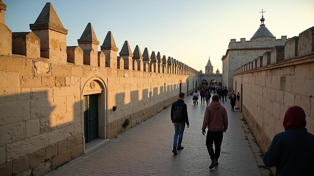 Vista arquitectónica de los bastiones mostrando estructura militar histórica